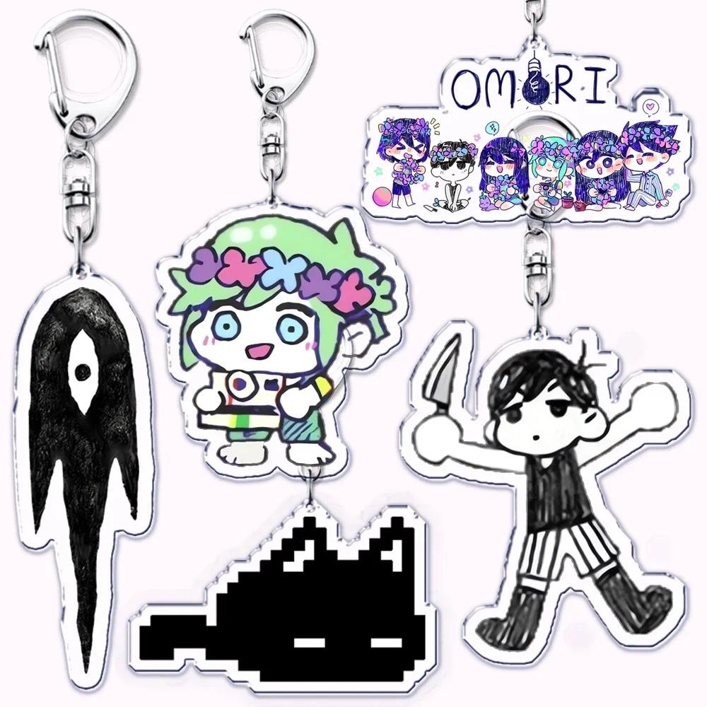 Popular New Game Omori Key Chain Key Ring Keychain for Accessories Bag Sunny Pendant Keyring Chains 