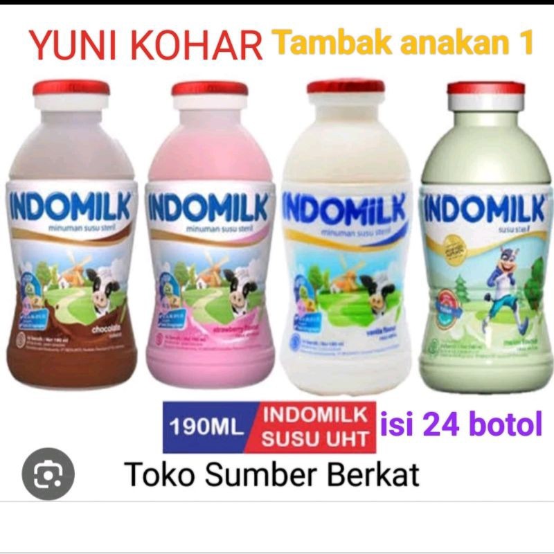 

Indomilk Botol 190ml Coklat Melon Stroberi Blueberry / Susu Cair Indomilk / Susu Botol (1 botol)
