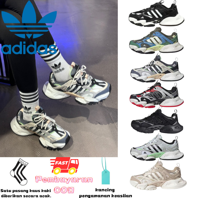 [Cash on Delivery (COD)] Gratis Baju dan Kaus Kaki | Adidas XLG RUNNER DELUXESHIS, Sepatu Lari Low-C