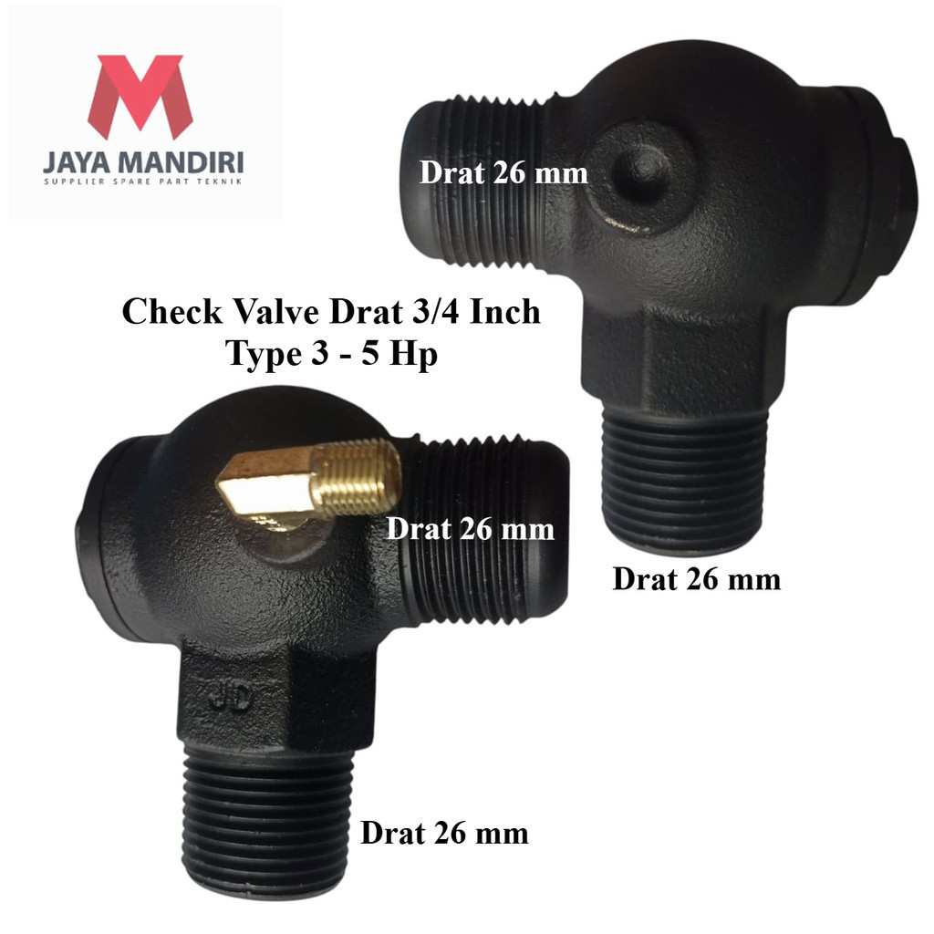 Check Valve Kompresor Type 3 - 5 Hp Drat 3/4 Inch