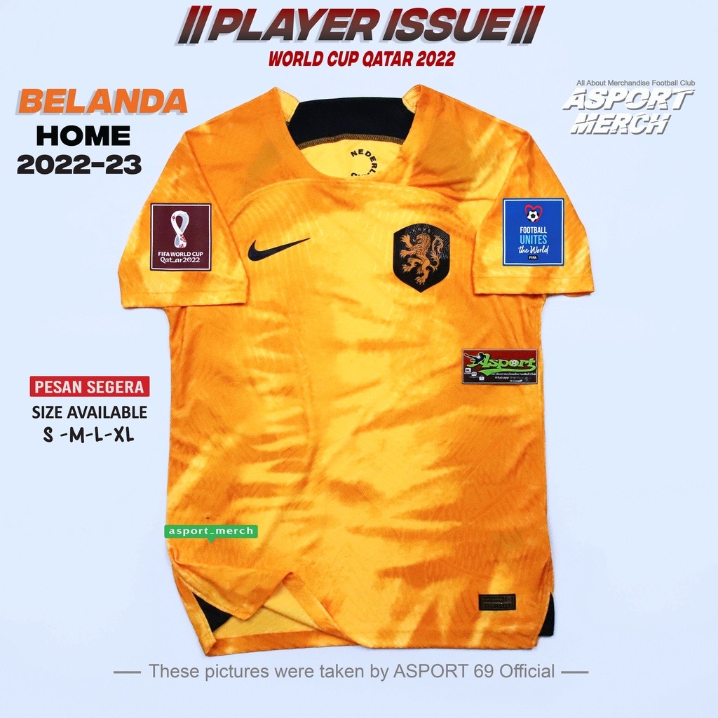 ASPORT BELANDA HOME PLAYER ISSUE   BELANDA HOME WORLDCUP 2022 2023  HOLLAND PREMIUM HIGH QUALITY