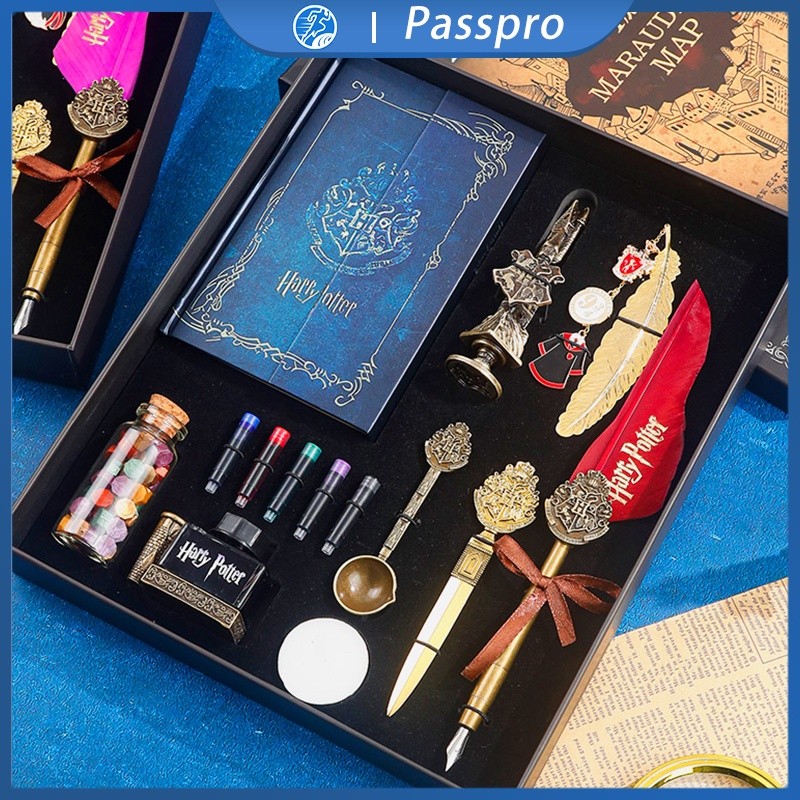 

Pulpen Bulu Set Lengkap Harry Potter Sealing Wax Dan Feather Pen