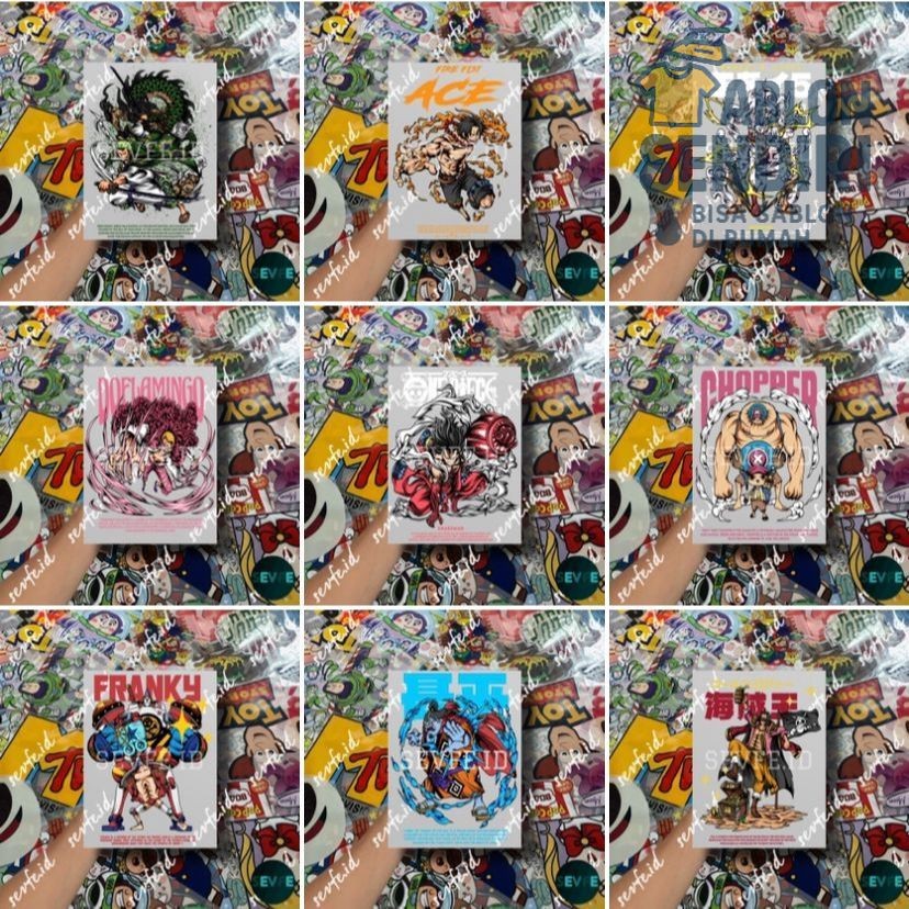 Stiker DTF Sablon Setrika Sablon Stiker ONE PIECE B