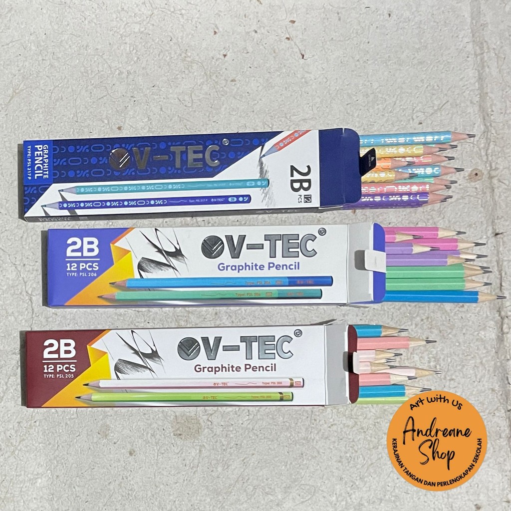 

V-Tec Graphite Pencil 2B – Pensil Andalan untuk Menulis dan Menggambar Lebih Tajam dan Jelas