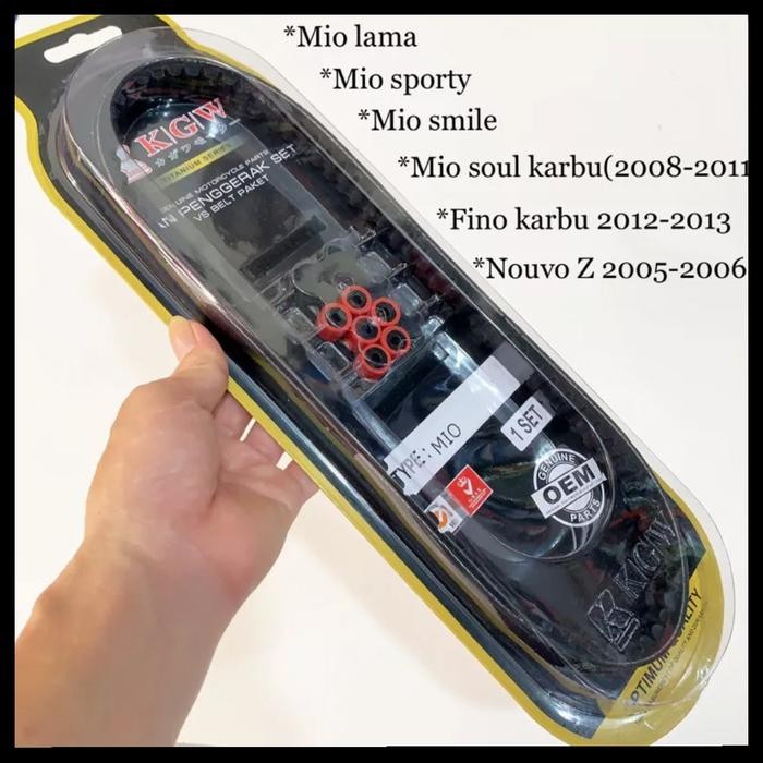VANBELT V-BELT+ROLLER ORI KGW MOTOR MIO SMILE/BATMAN/MIO FINO KARBU