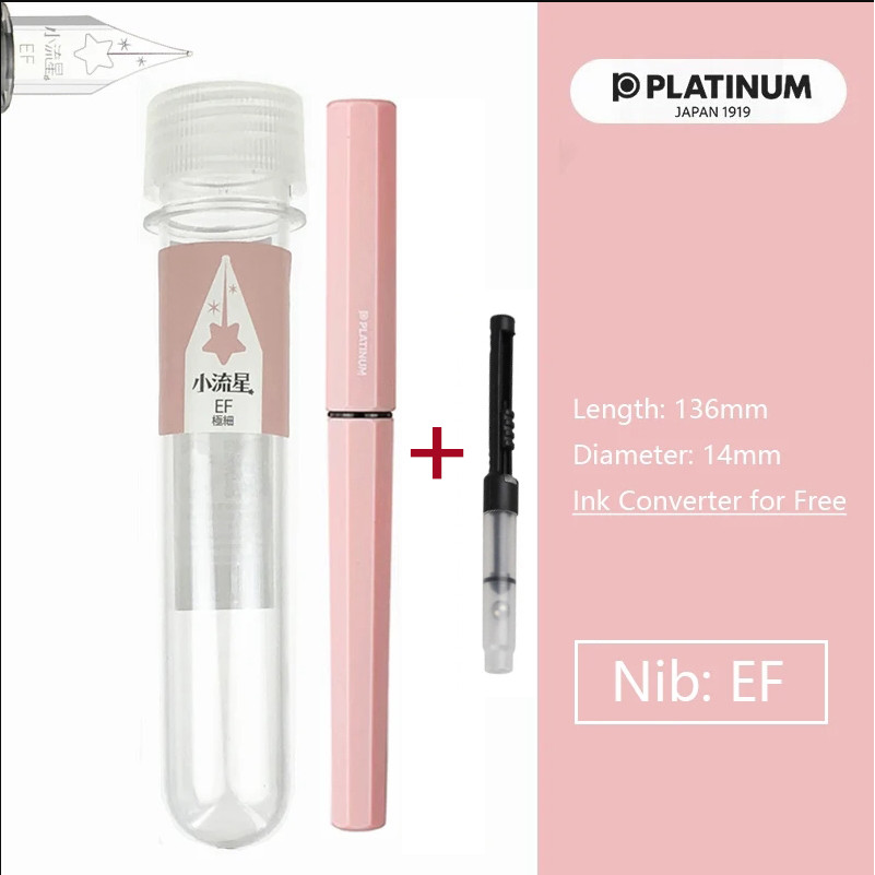 

Japanese Platinum EF Tip Small Meteor Extra Fine Nib Fountain Pen with Box Cute School Supplies Stationary Supplies PQ-300