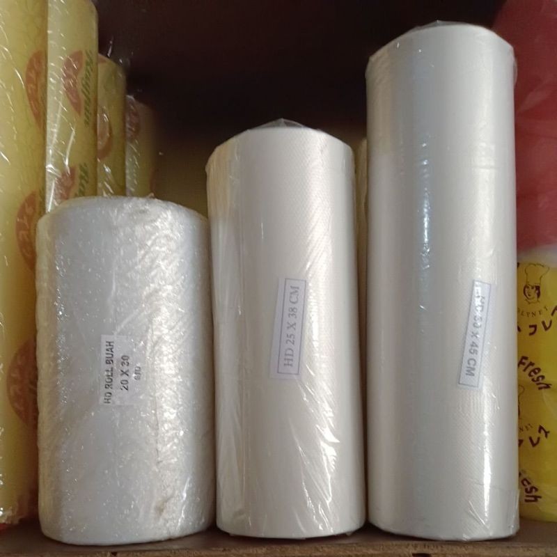 New Plastik HD Roll Buah Warna Putih Susu Praktis premium