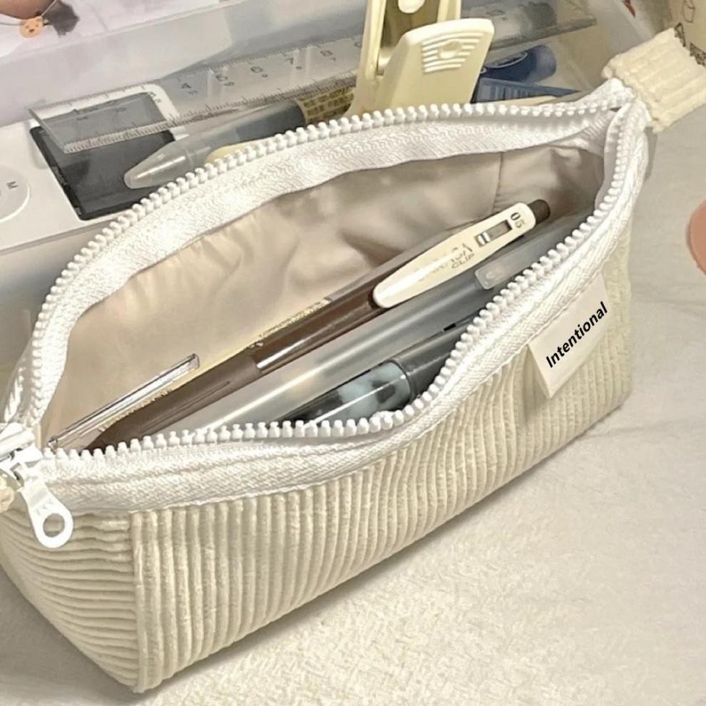 

Solid Stationery Storage Pencil Bag Original Dreamship Series Corduroy for Junior High School Students Stationery Pencil Cases