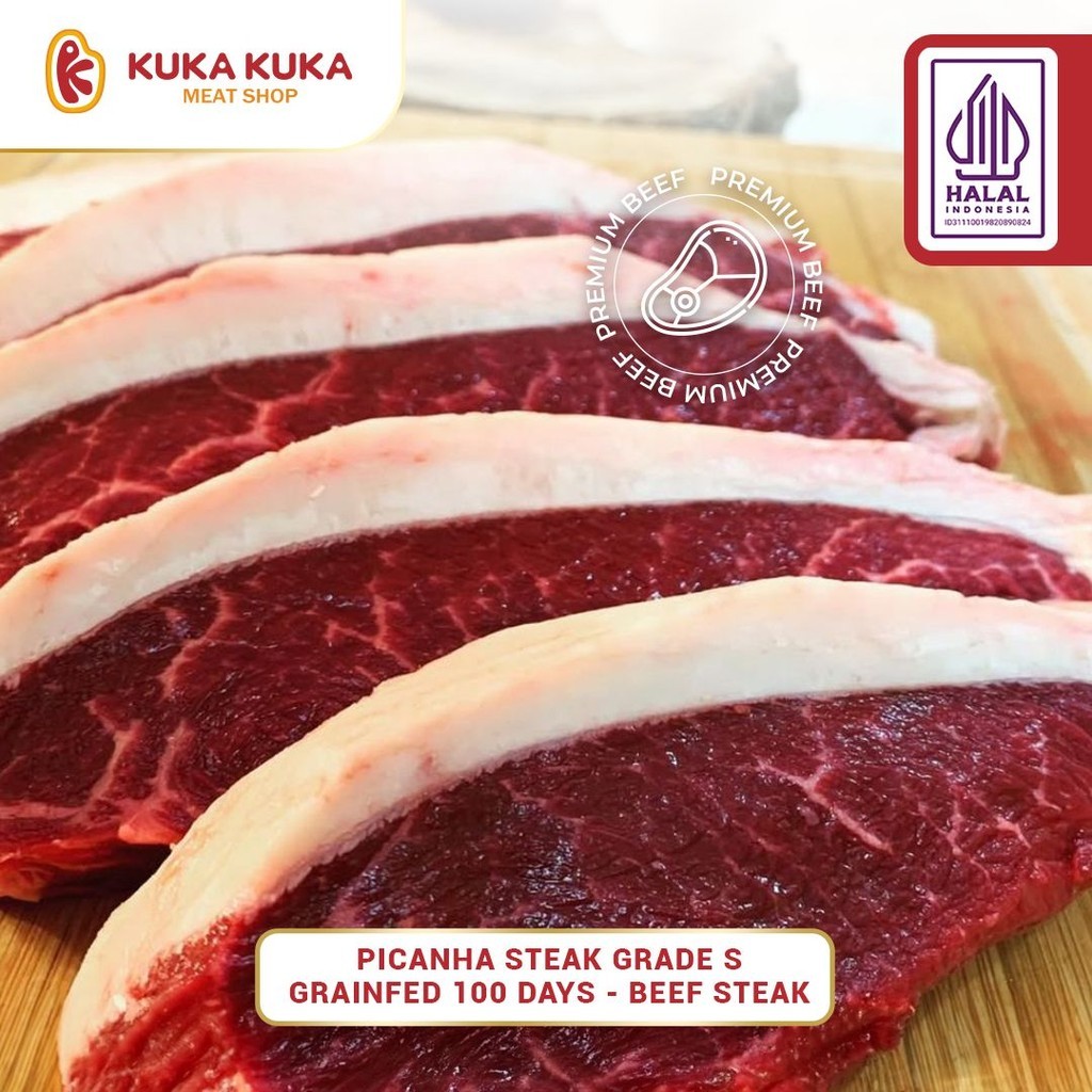 

⁠⁠Picanha Steak Beef Grainfed 100days - Premium Beef 200g