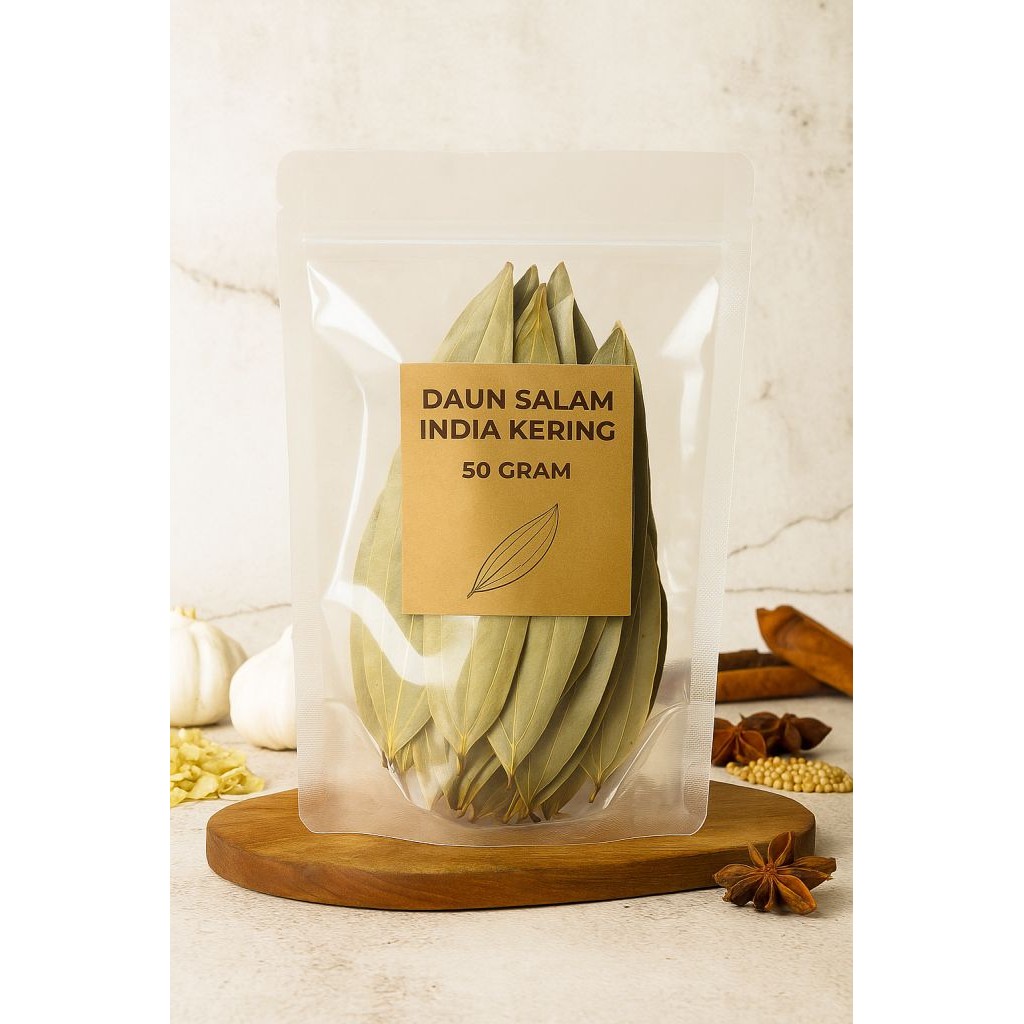 

Daun Salam India Kering 50 Gram – Rempah Asli Aromatik untuk Masakan | Bay Leaf India Grade Premium Daun salam India Daun salam kering premium Indian bay leaf Tej Patta asli India Rempah-rempah India Daun salam impor Rempah aromatik masakan Bumbu dapur