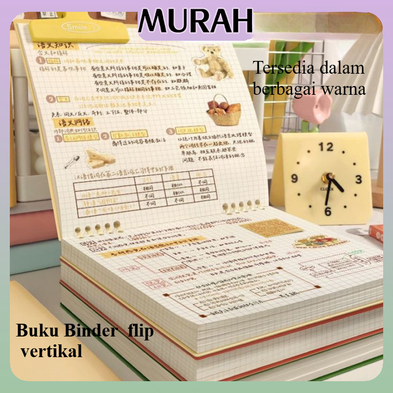 

Notebook Buku B5 Flip Vertikal/ Buku Binder B5 /Binder 360 Derajat Notebook/Tulis Sekolah Lucu Buku Notebook Aesthetic
