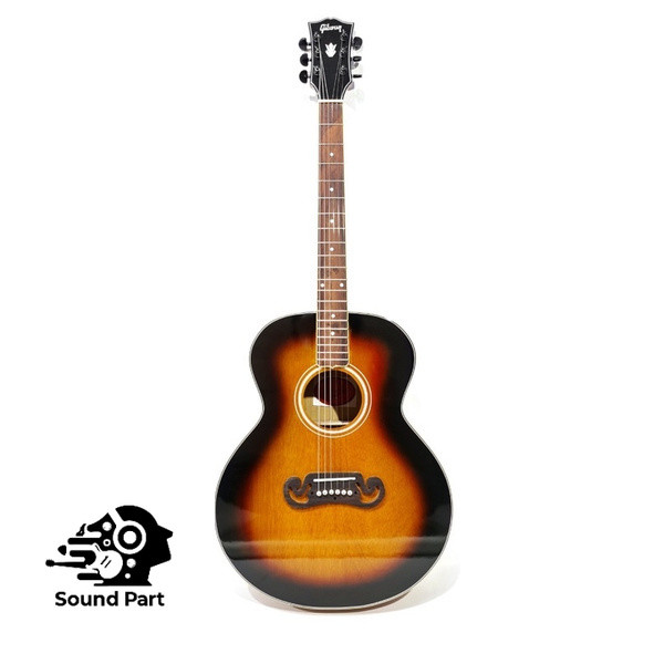 Gitar Akustik Merk Gibson Tipe J200 Jumbo Warna Sunburst Spruce Senar String Jumbo Trusrod Murah