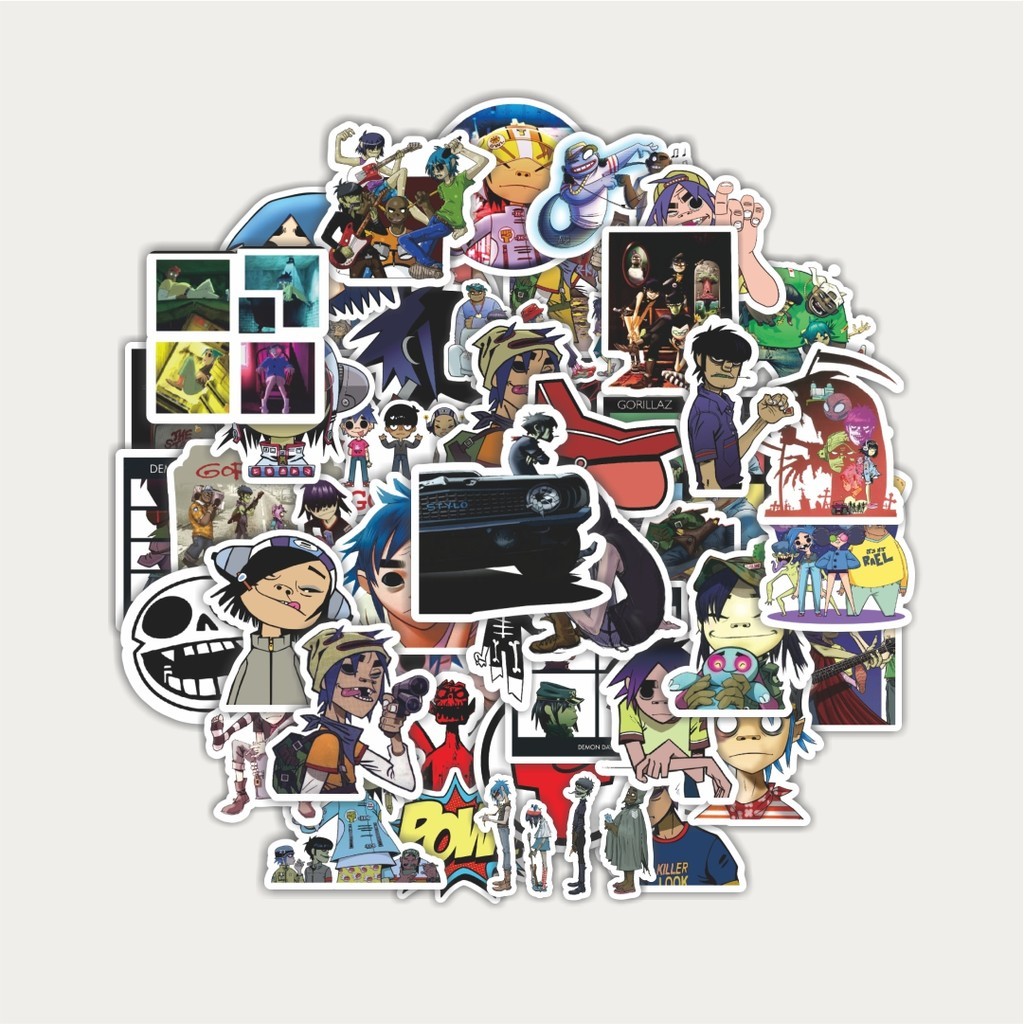 

Sticker Pack Stiker Band Gorillaz | Sticker TUMBLR | Stiker LAPTOP KOPER HELM