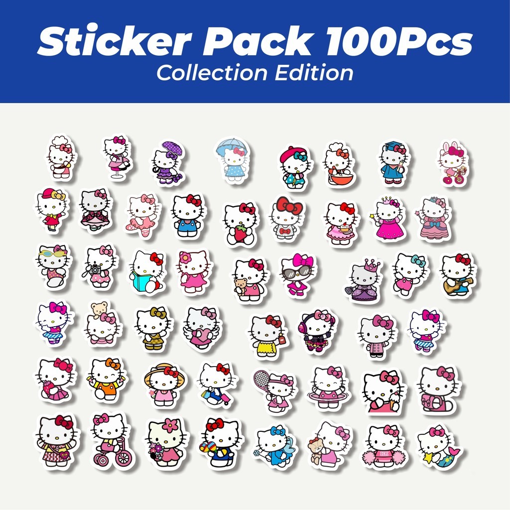 

Hot Stiker Kartun Hello Kitty Lucu Anti Air Stikers Berperekat Waterproof Sticker Decal Buat Motor Helm Buku Journal Koper Casing HP Laptop Botol Minum