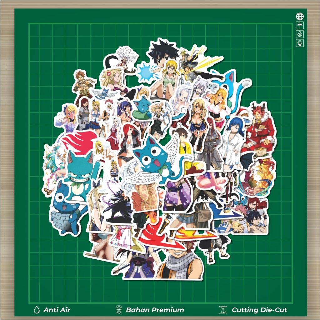 

HOT 50 PCS STIKER Sticker Anime Fairy Tail Stiker Fashion Cars Decal Dingin Kartu Album Custom Vinyl Anti Air- Sticker Aesthetic Buku Journal Koper Casing HP Tablet Laptop Helm Motor Botol Minum