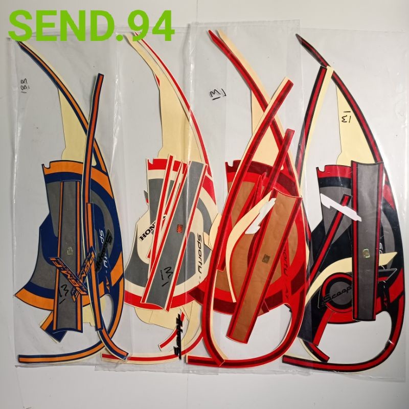 striping sticker Honda Scoopy sporty 2013 2014