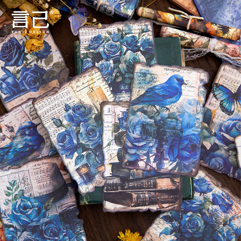 

30 Sheets Vintage Paper for Journal Scrapbooking, Floral Collage Decorative Supplies, Retro Craft Paper for DIY