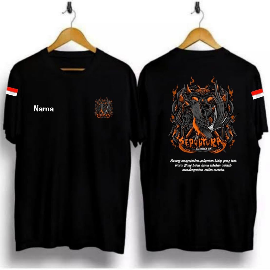 kaos single fighter burung kacer motif orange/kicau mania/komunitas pecinta burung