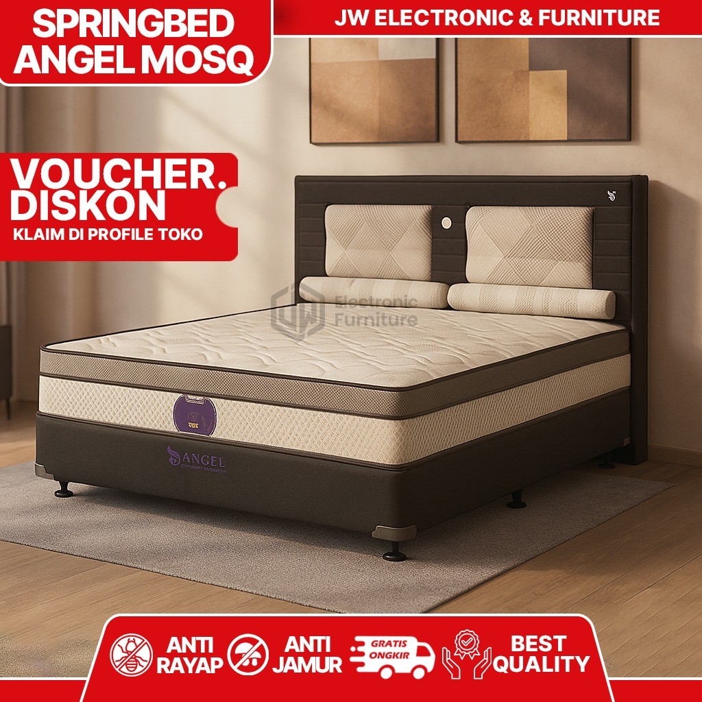 JW - SPRINGBED ANGEL MOSQ / KASUR FULLSET / TEMPAT TIDUR / RANJANG / DIVAN/MATRASS - PONTIANAK