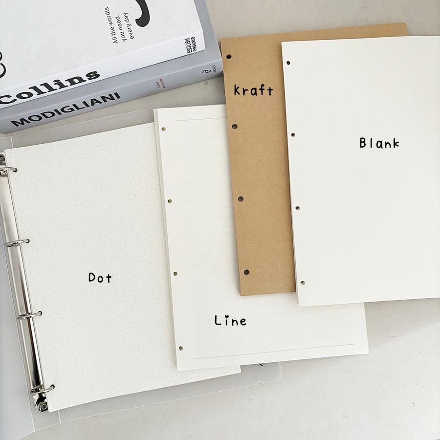 

Sharkbang A4 Refill Papers And Cover, 45 Sheets Binder Paper, DIY Journal Notebook