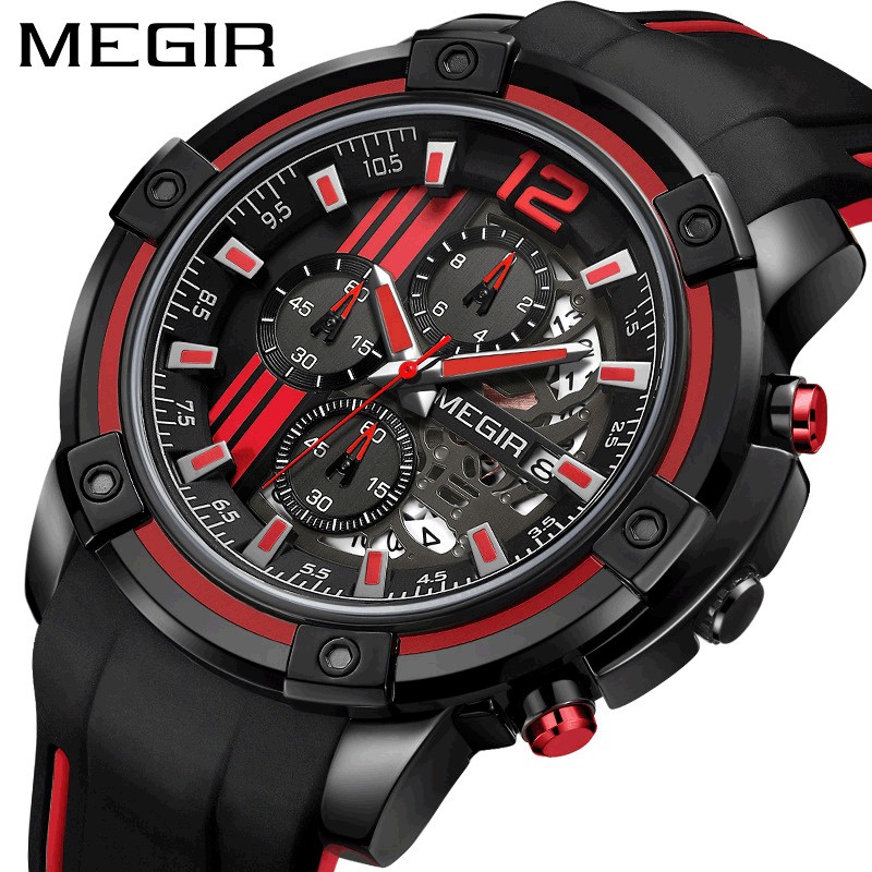 

Penjualan Panas Jam Tangan Meigeer Asli Pria Kalender Berongga Fashion Dial Besar Jam Tangan Olahraga Pria