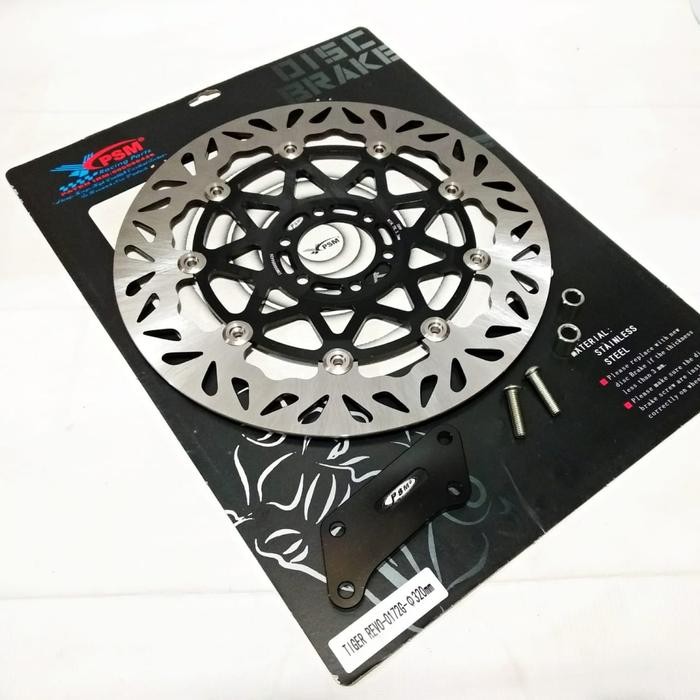 Disc PSM Cakram Tiger Revo 320mm Floating + Breket (PSM0172) - Hitam