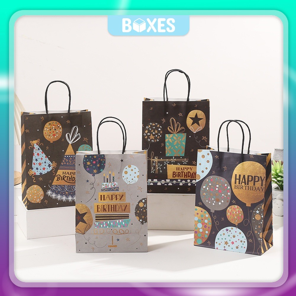 

Paper Bag Birthday / Paper bag Kraft / Tas Kraft Ulang Tahun / Paper Bag Kertas Hadiah Souvenir Ulang Tahun / Tas Goodie Bag Happy Birthday | AK02G6