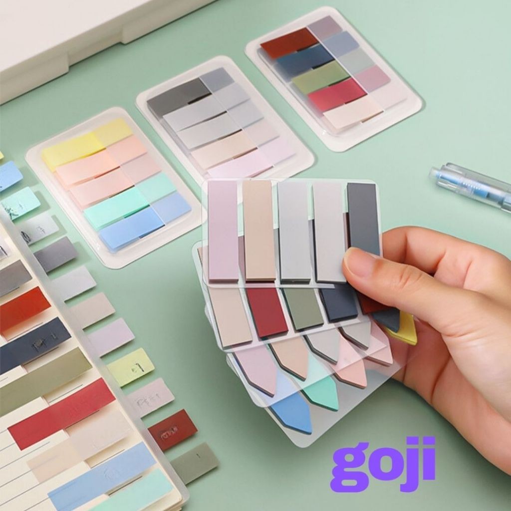 

GOJI Index Mark Transparant Sticky Notes Set Isi 100 Lembar Warna Warni Stick Note Kertas Tempel MO