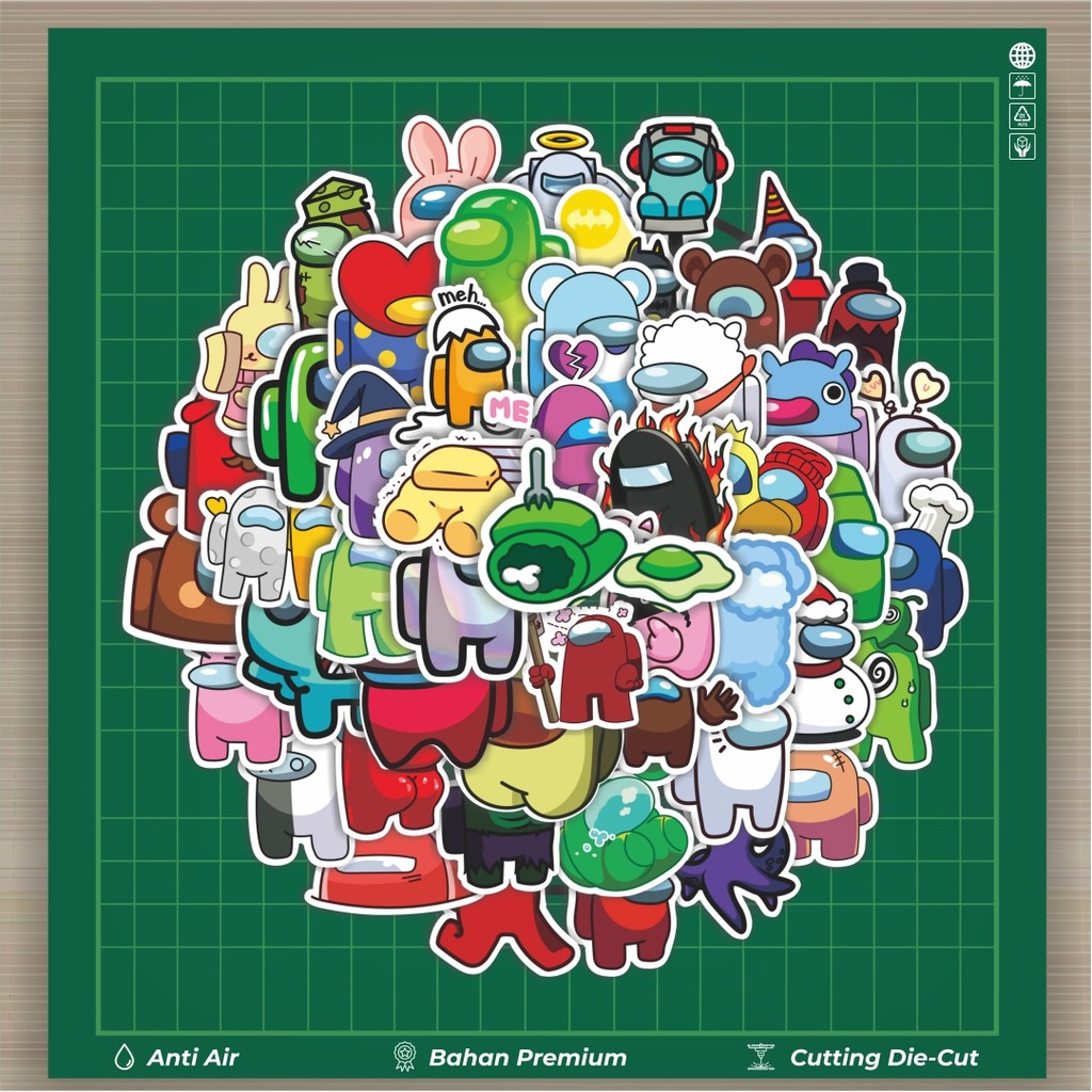 

HOT 50 PCS STIKER Stiker Kartun Game Among Us Dekorasi Lucu Kreatif untuk Notebook, Skateboard, HP