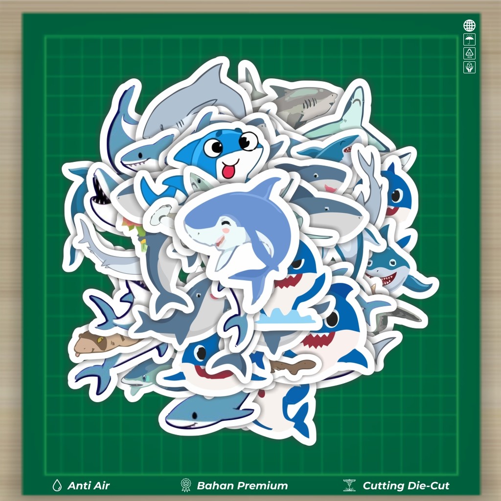 

HOT 50 PCS STIKER Stiker Kartun Baby Shark [Bayi Lumba Lumba ]Stiker Fashion Cars Decal Dingin Kartu Album Custom Vinyl Anti Air- Sticker Aesthetic Buku Journal Koper Casing HP Tablet Laptop Helm Motor Botol Minum