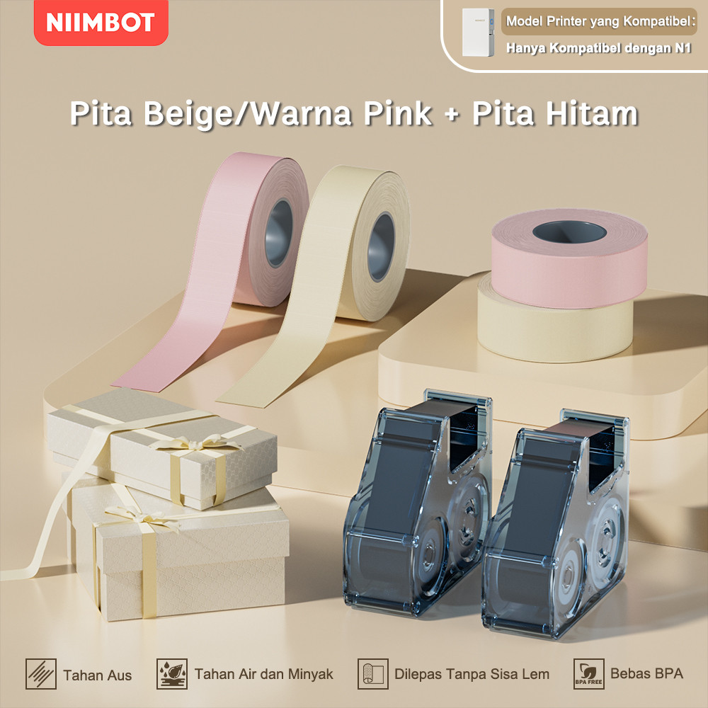 

NIIMBOT N1/B18 Label Pita Sutra untuk Printer - Alat Kemasan Tahan Air untuk Buket Bunga, Hadiah&DIY