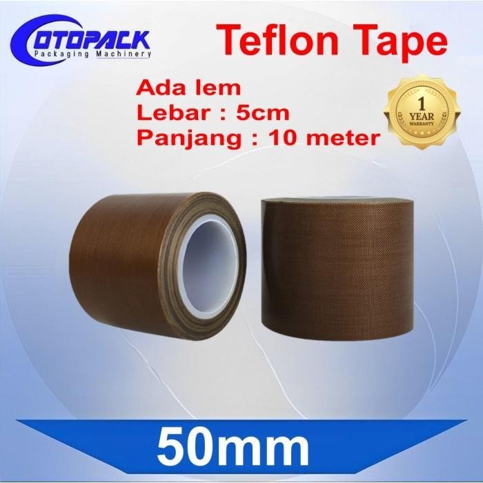 

kain teflon bantalan mesin vacuum sealer tahan panas 50 mm x 10 m