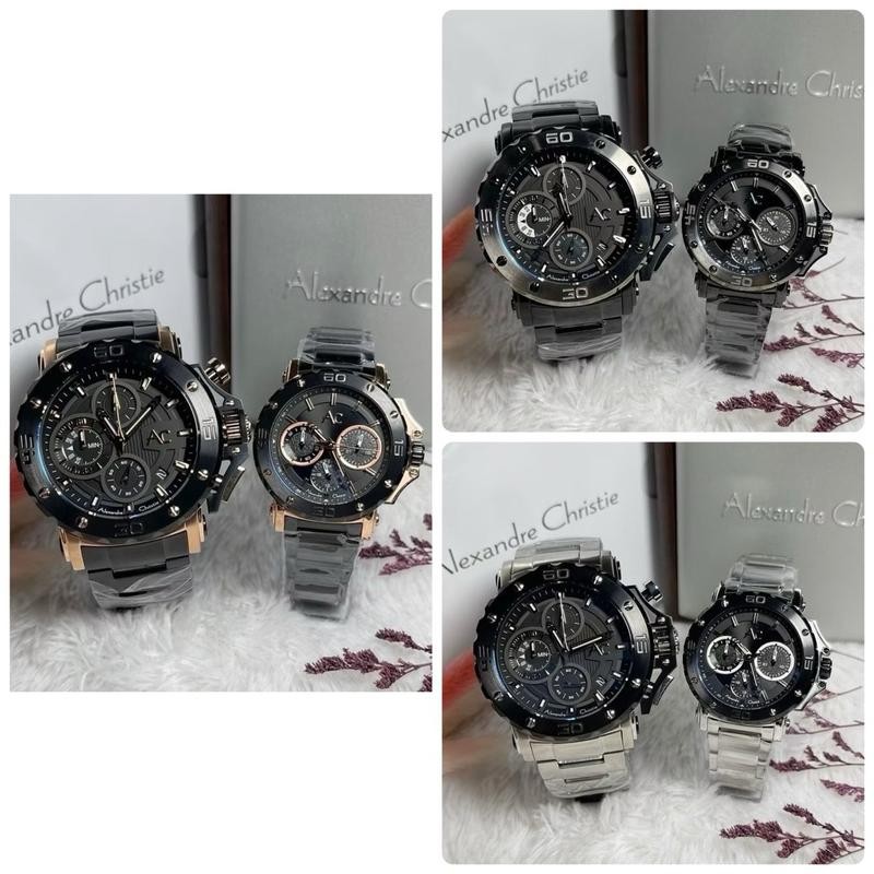 JAM TANGAN AC 9205 JAM TANGAN COUPLE STAINLESS ALEXANDRE CHRISTIE AC9205