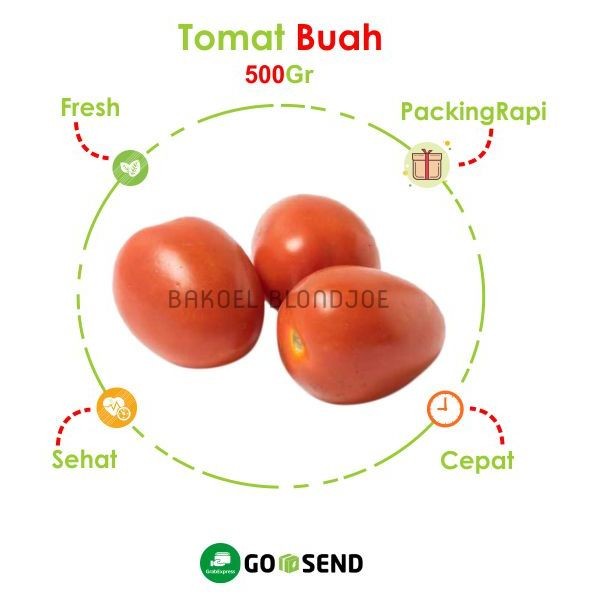 

TOMAT BUAH / TOMATO / FRESH VEGETABLES / VEGETABLE / SAYUR SAYURAN SEGAR 250GR / BUMBU DAPUR MURAH