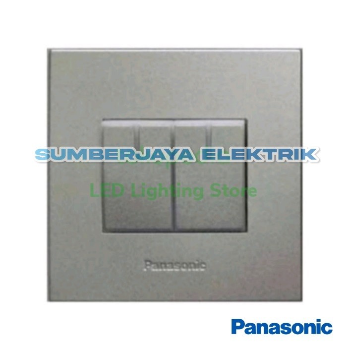 PANASONIC Saklar 2Gang 2Way Seri HOTEL Silver WESJ5932MWS