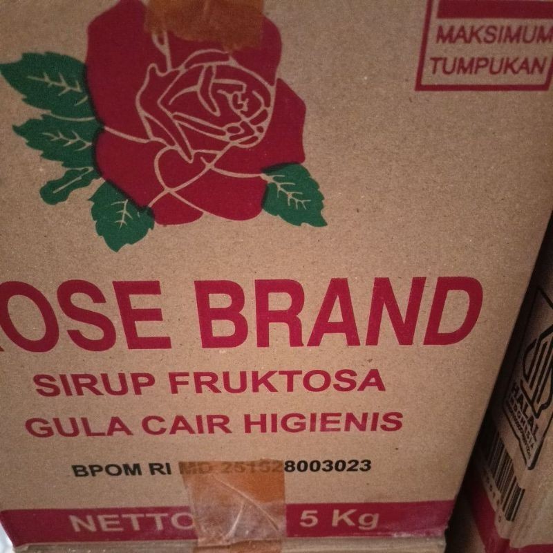 

KHUSUS GOJEK GRAB!!!Gula cair rose brand 5 kg per dus isi 4 jerigen/gula fructose