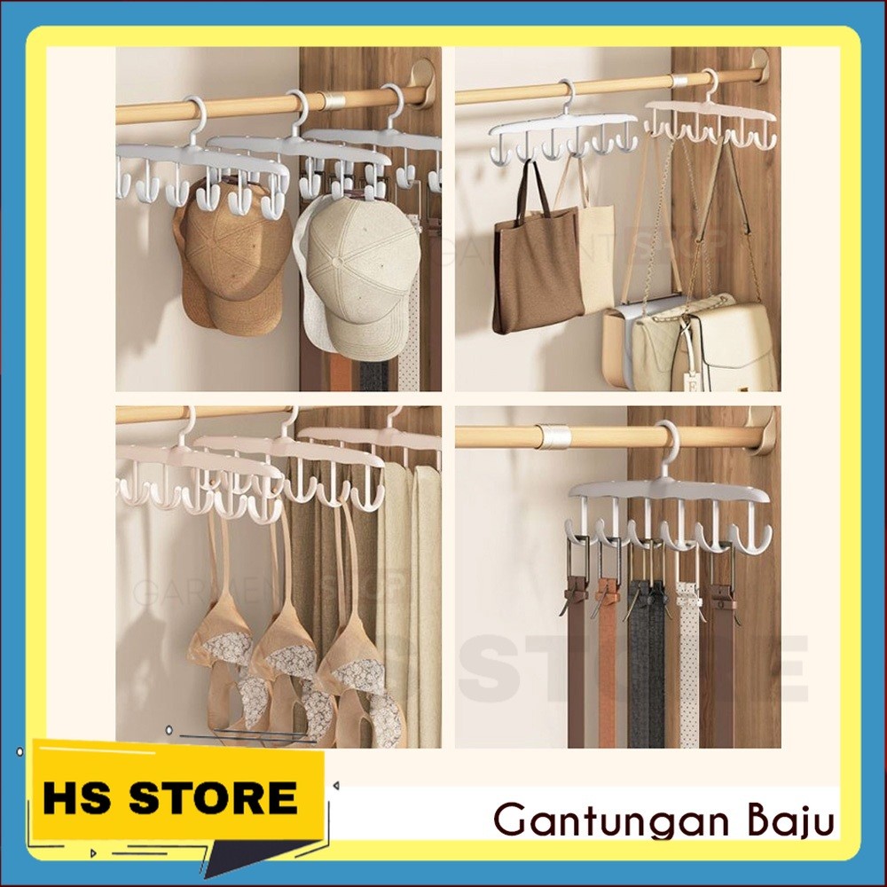 Hanger Cabang Pakaian Baju Celana Topi Inner Wear Organizer Lemari Jemuran Walking Closet Laundry Ro