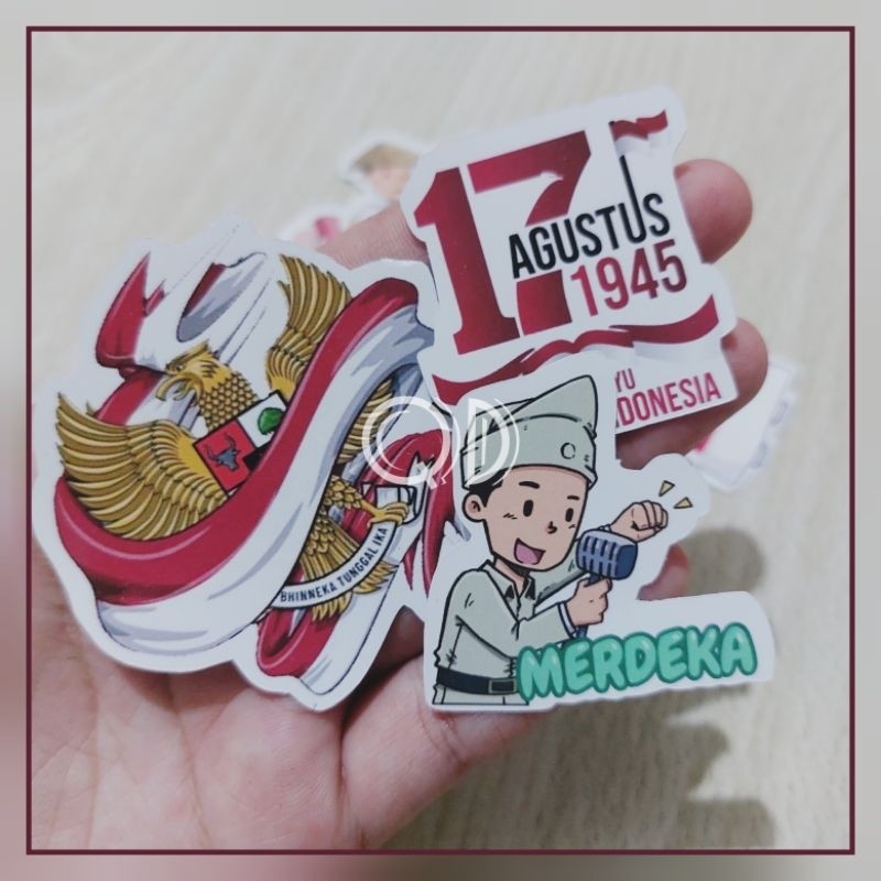 

Stiker Kertas Kemerdekaan Sticker Glossy Tema Kemerdekaan 14pcs