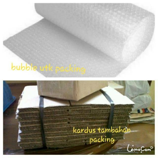 

COD plastik bubble dan kardus / kertas kado untuk tambahan packing