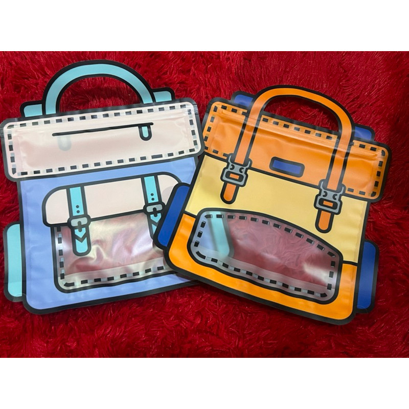 

Plastik ziplock snack tas ransel / hadiah / packaging goodie bag / birthday packaging bag (1pc)