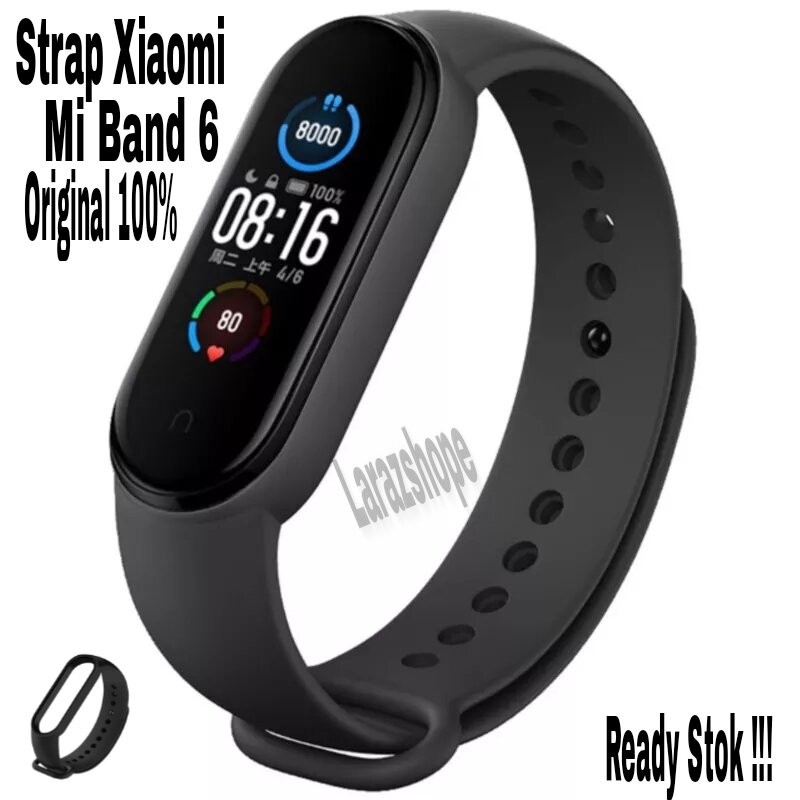 STRAP TALI GELANG KARET XIAOMI MIBAND6 BAND6 ORIGINAL 100% MIJOBS  MI BAND 6 BAND 6