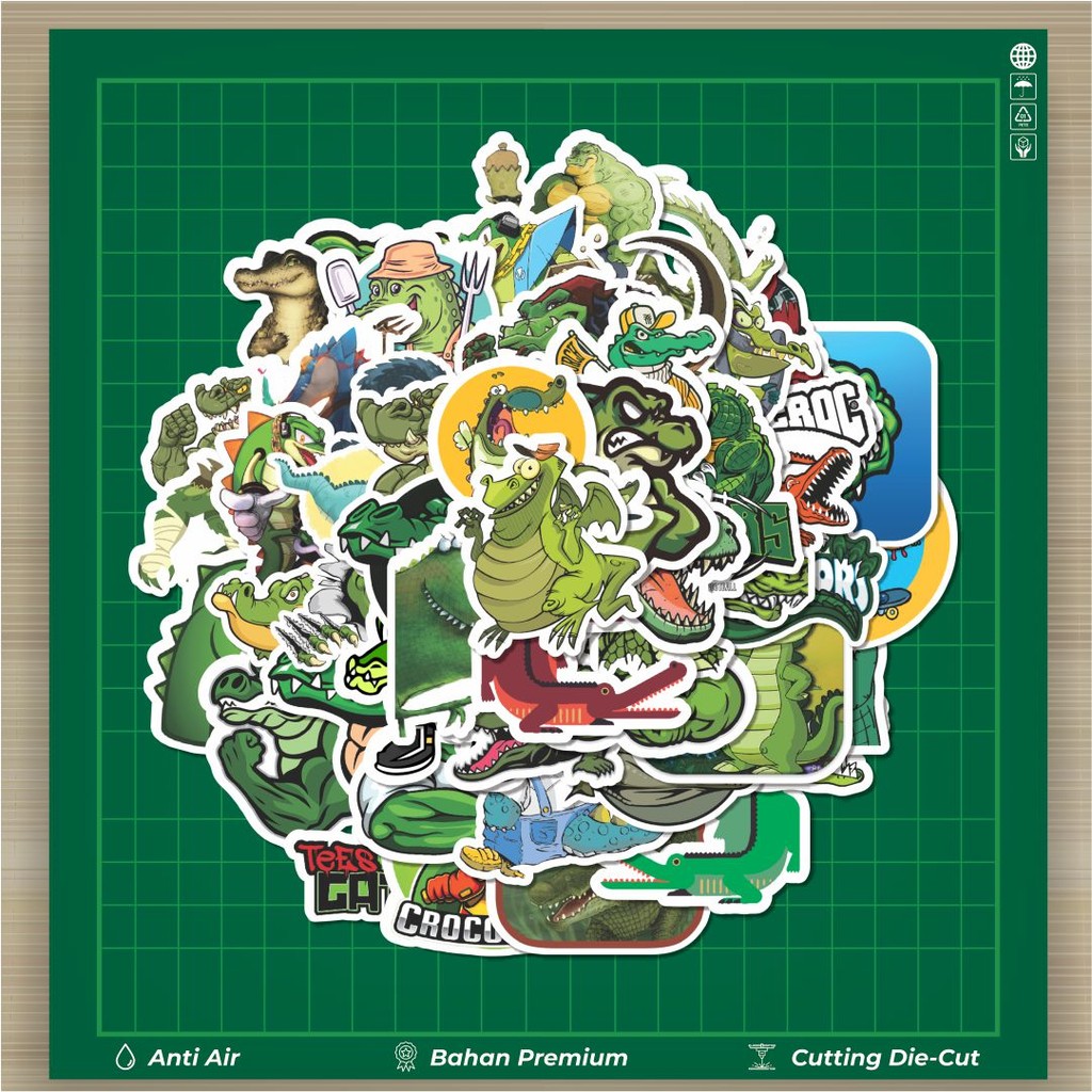 

HOT 50 PCS STIKER Stiker Cute Crocodile Kawaii Alligator Series 2 [Seri Buaya] Stiker Fashion Cars Decal Dingin Kartu Album Custom Vinyl Anti Air- Sticker Aesthetic Buku Journal Koper Casing HP Tablet Laptop Helm Motor Botol Minum