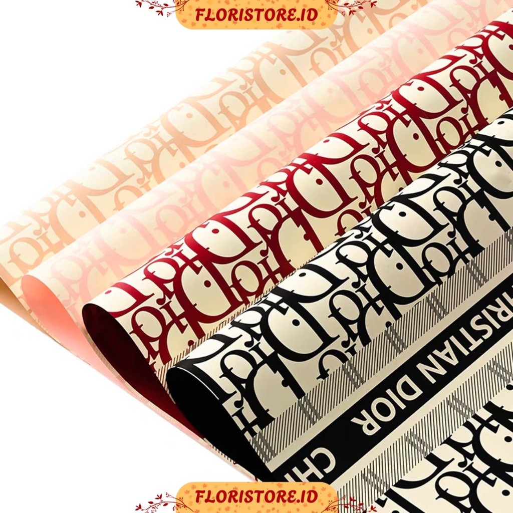 

DIOR MOTIF PAPER / CELLOPHANE / FLORIST PAPER / KERTAS BUKET BUNGA / WRAPPING WRAPPER