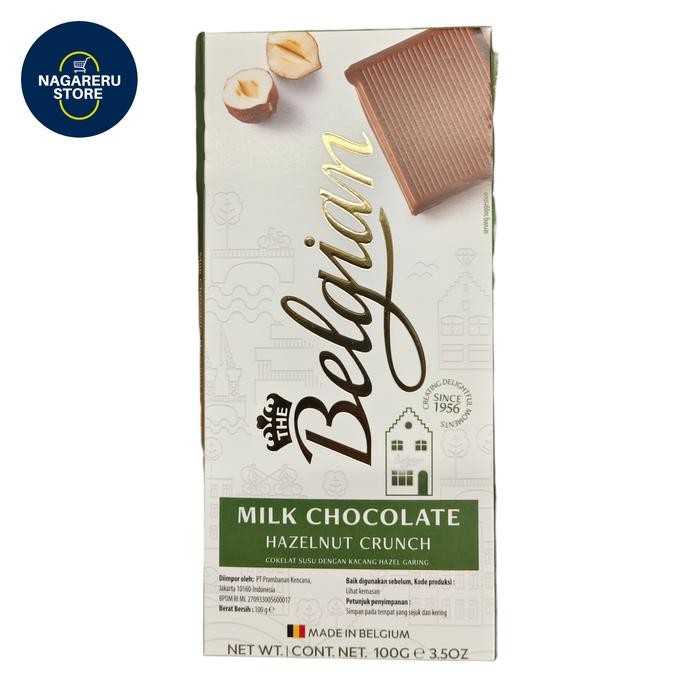 

Belgian milk chocolate hazelnut crunch 100gr