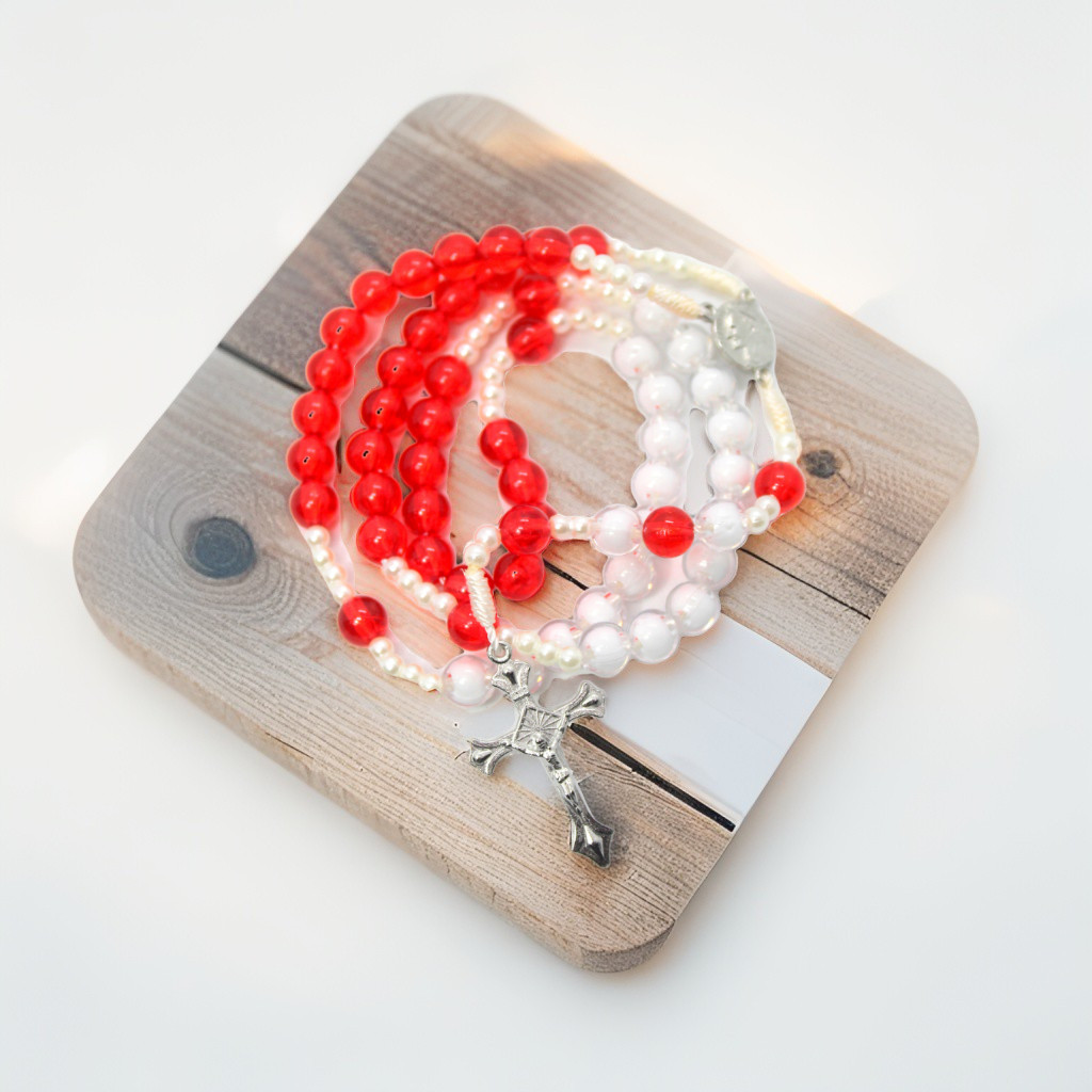 ROSARIO MERAH PUTIH / KALUNG ROSARIO / ROSARIO MURAH / ROSARIO KALUNG