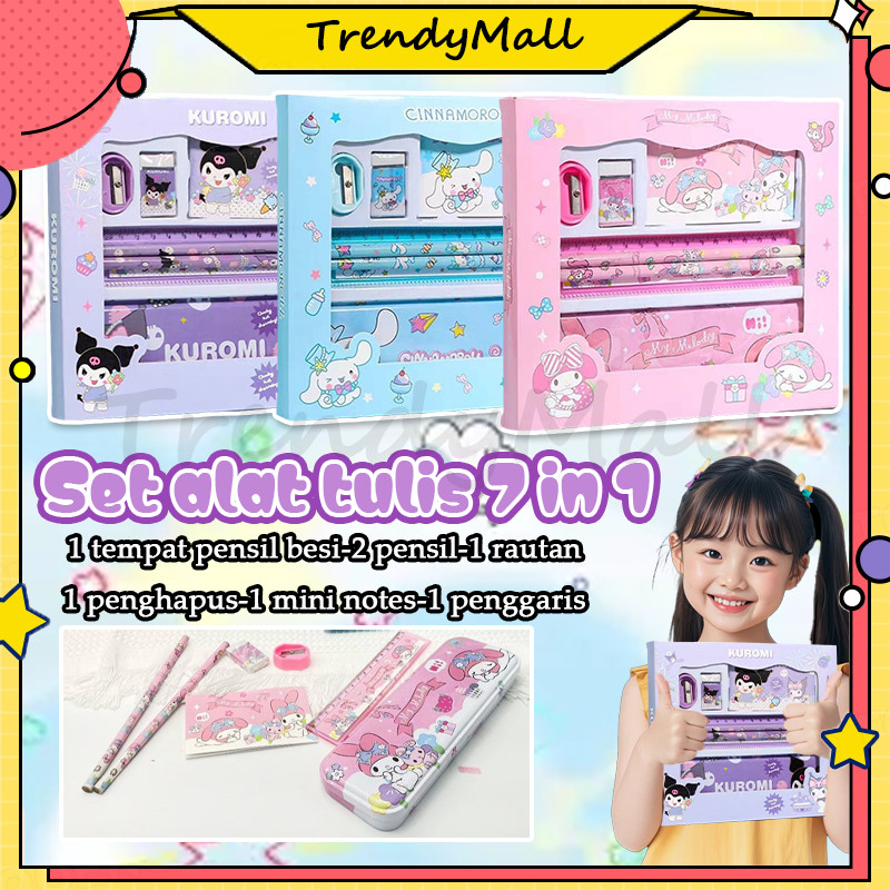 

Alat Tulis Anak Tk / Kotak Pensil Anak Set / Tempat Pensil Anak Perempuan Sanrio / Kotak Pensil Kuromi Squi/ Hadiah Liburan Anak/ Gift Anak