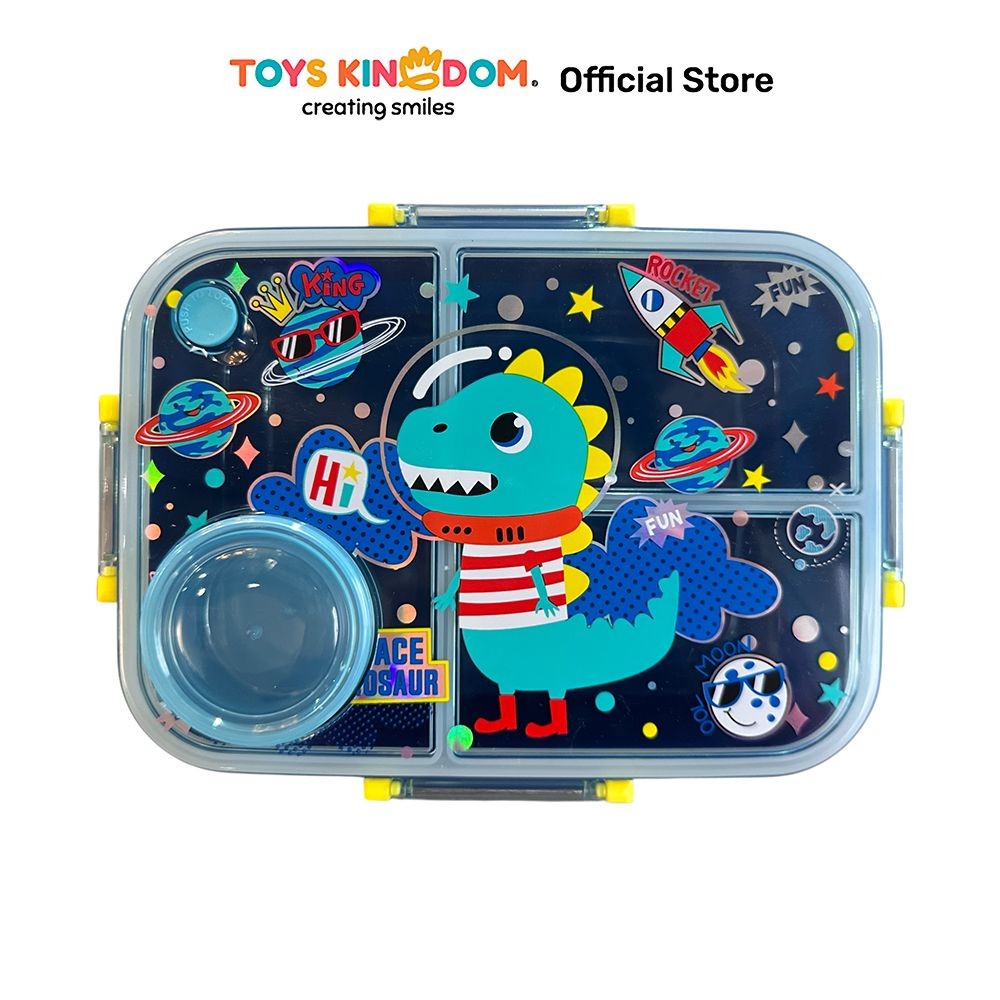 

Toys Kingdom Kiddy Star 1.2 ltr Kotak Makan Anak 3 Sekat Space Dino - Biru Lunch Box Food Grade Food Box Kotak Bekal Makan Wadah Makanan