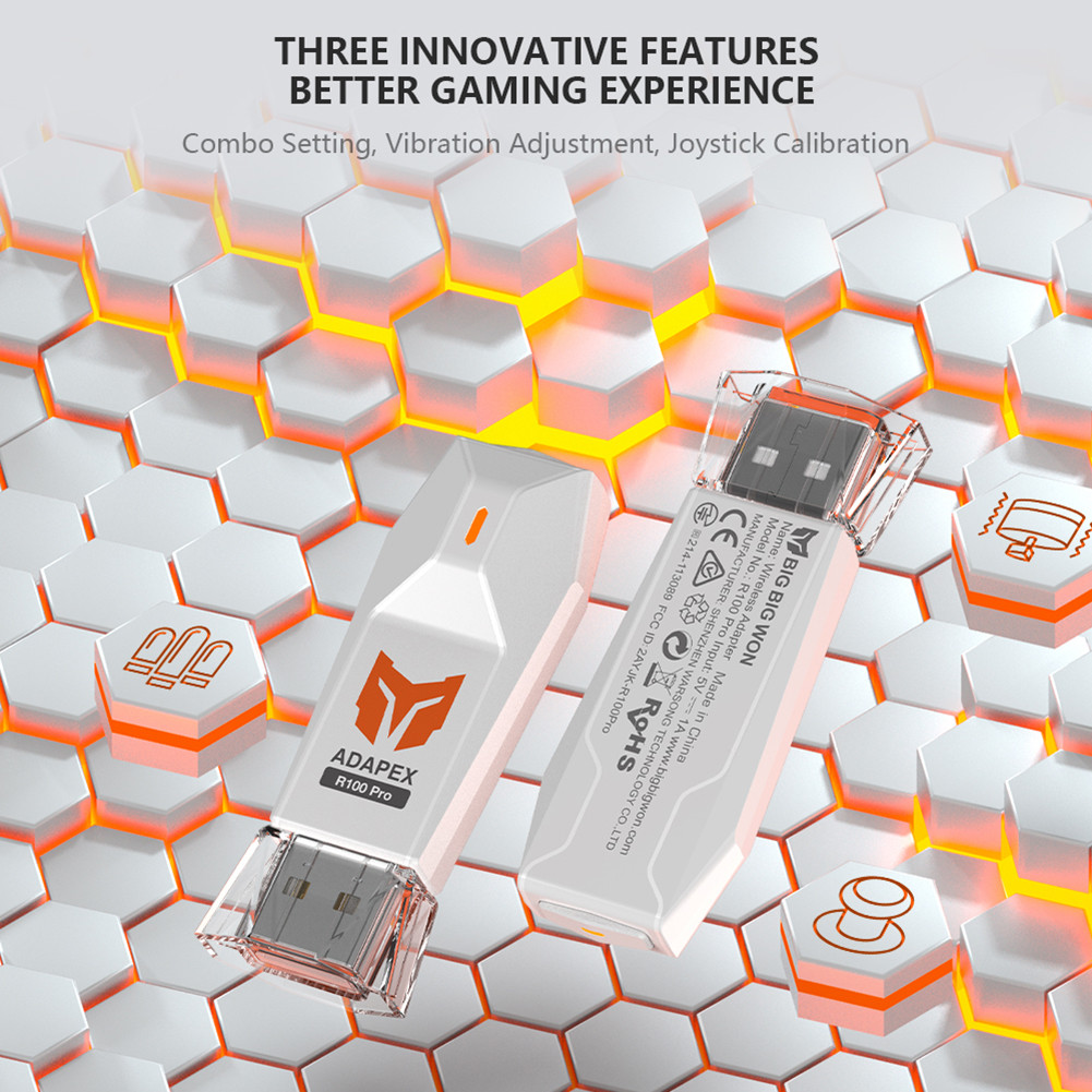 

BIGBIG WON R100 USB Wireless Bluetooth-compatible Adapter for Windows Switch PS4