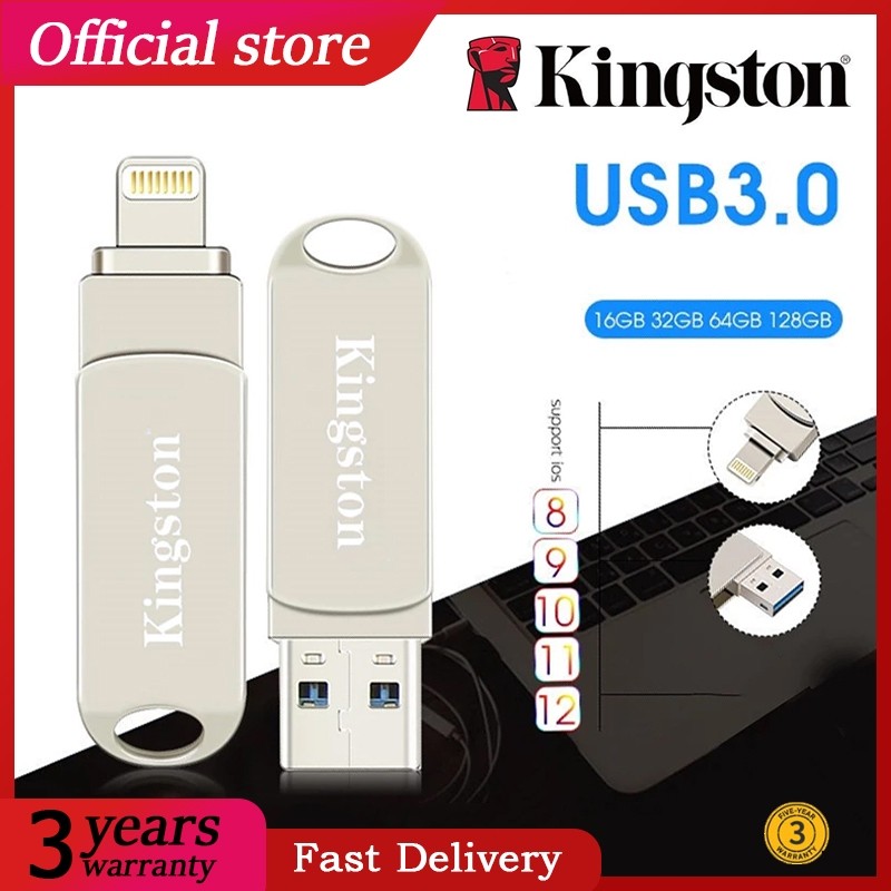 Kingston Flash disk OTG lightning IOS dan USB3.0 2TB/1TGB/512GB Flash Drive Android TypeC hp/laptop/