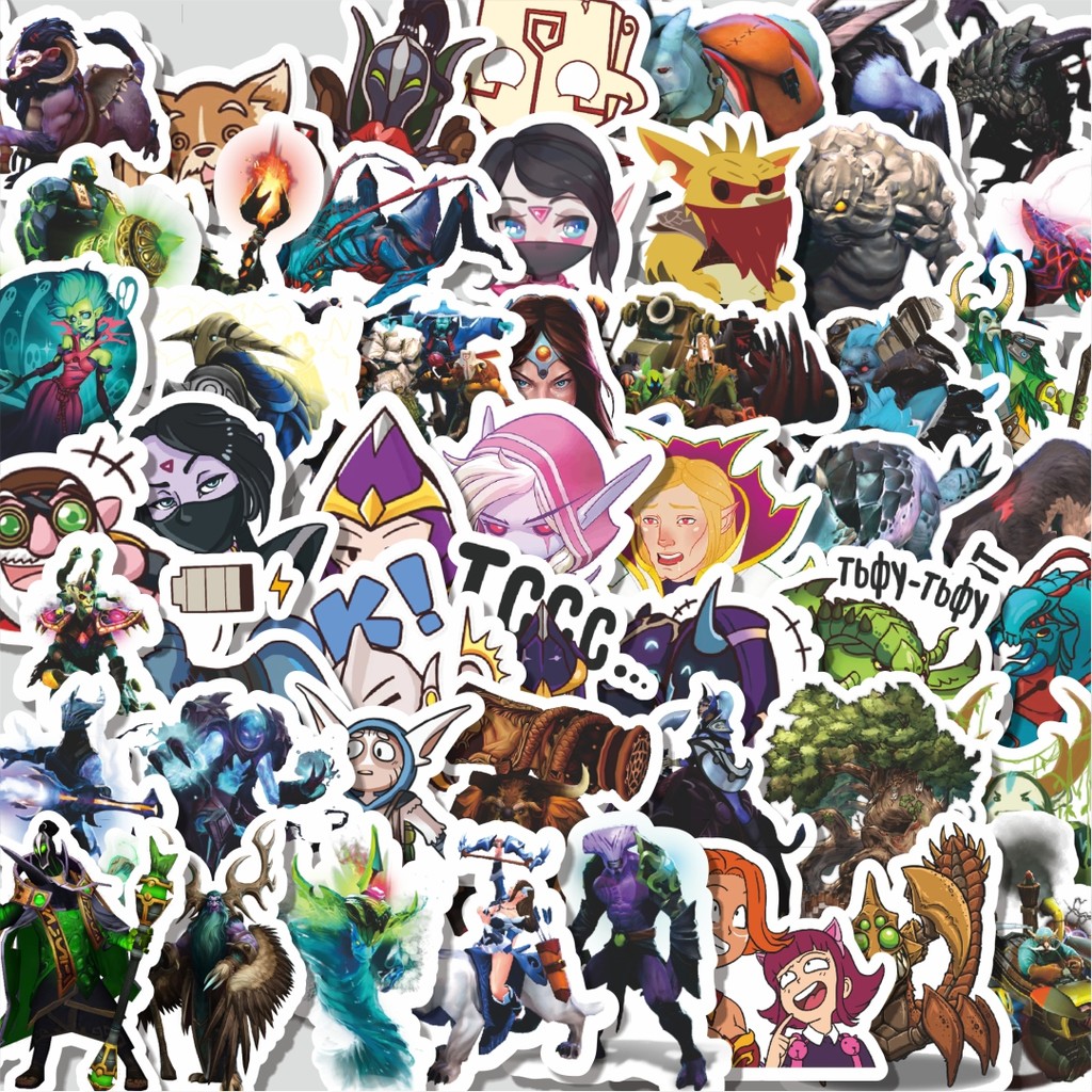 

Stiker Cutting Pack Stiker Defend Of The Ancient - DOTA Series 5 Isi 100Pcs Series Aesthetic Lucu Keren Untuk Koper Bahan Vynil